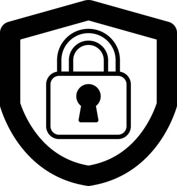 Anahtar delikli bir kalkan karikatürü.