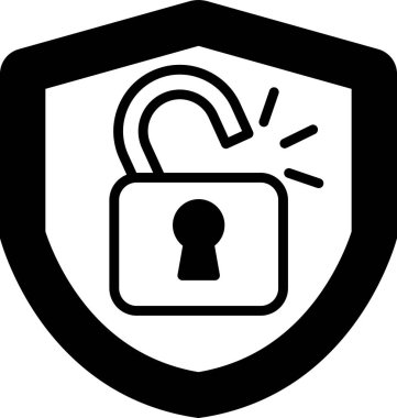 Üzerinde kilit olan bir kalkan.