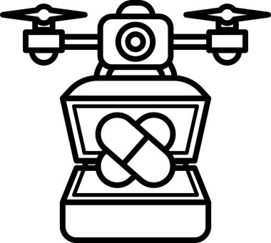 İçinde kamera ve mavi hap olan siyah beyaz bir kutu. Merak ve entrika kavramı. Seyirci kameranın ne yakaladığını merak ediyor.