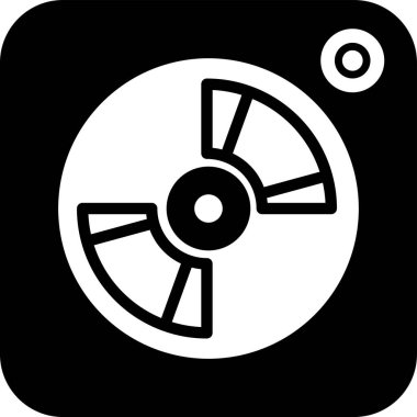 Sağ üst tuşu olan bir CD oynatıcının biçimlendirilmiş görüntüsü