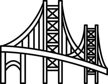 Renkli çizgilere sahip bir köprü