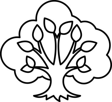 Yaprakları ve gövdesi olan bir ağaç