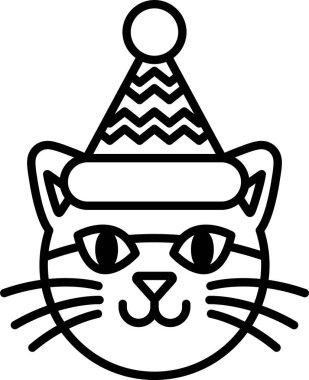 Kafasında şapka olan bir kedi.