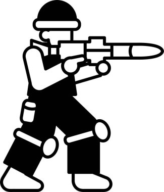 Silah tutan üniformalı bir asker.