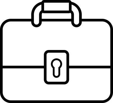 Kilitli siyah beyaz bir çanta.