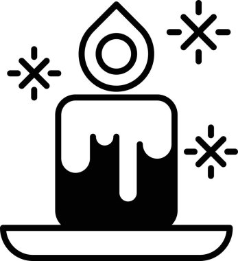 İçinden mum damlayan bir mum.