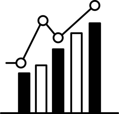 Alçalma eğilimini gösteren siyah beyaz çubuklu bir grafik