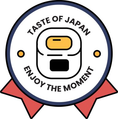 Japon yemek suşi logosu çizimi