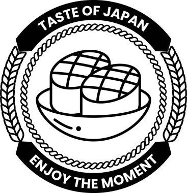 Japon yemek suşi logosu çizimi