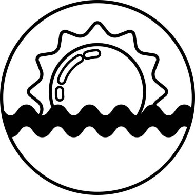 Okyanusun üzerinde bir güneş yükseliyor.