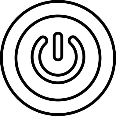 Ortasında bir düğme olan siyah beyaz bir daire.