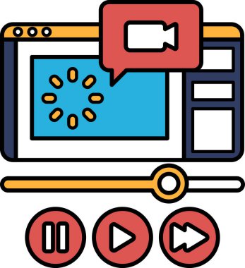 Üzerinde video olan bir bilgisayar monitörü.