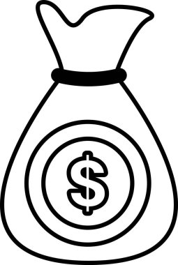 Üzerinde dolar işareti olan bir çanta.