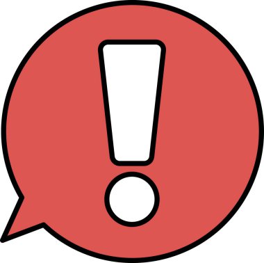 Ortasında ünlem işareti olan bir çember.