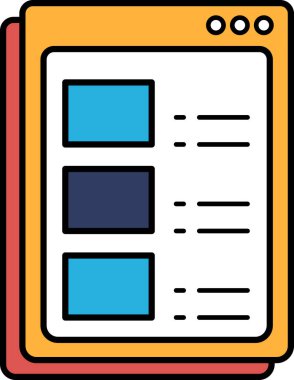 Üzerinde üç kare olan bir sayfa.