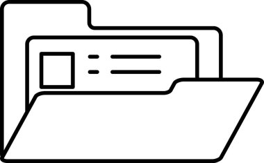 Bir klasör üzerinde kare olan bir kağıt parçasına açılır.