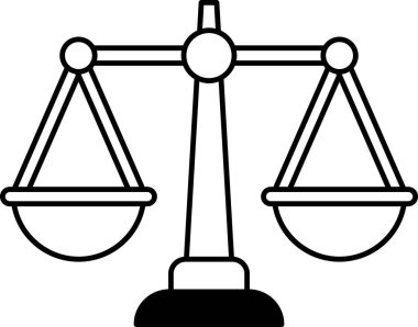 Her iki tarafında iki ağırlığı olan bir tartı.