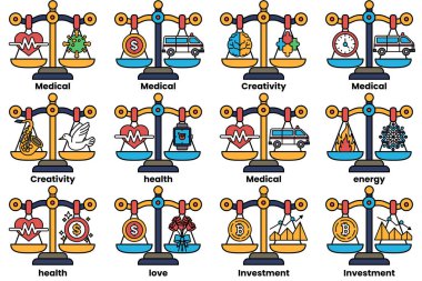 Ölçek kavramında bir dizi çizim ve çizim tarzında çeşitli şeyler