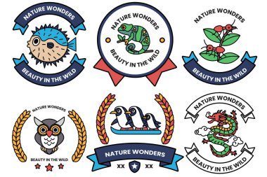 Sanat tarzında vahşi hayvanlar kavramının bir çizimi.