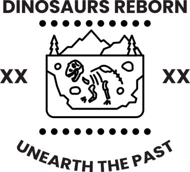 Yerdeki bir delikte işaret çizimleri şeklinde bir dinozor gösterilir.