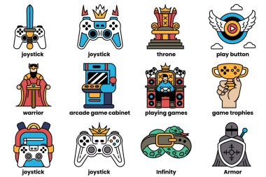 Çizim tarzında oyuncular kavramında bir çizim dizisi