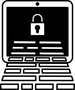 Üzerinde klavye ve kilit olan bir bilgisayar ekranı