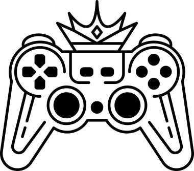 Üzerinde taç olan beyaz bir kumanda.