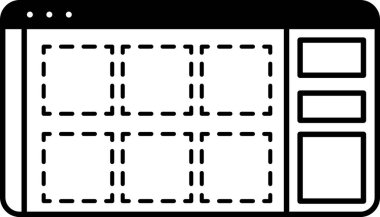Ortasında kare olan bir bilgisayar monitörü.