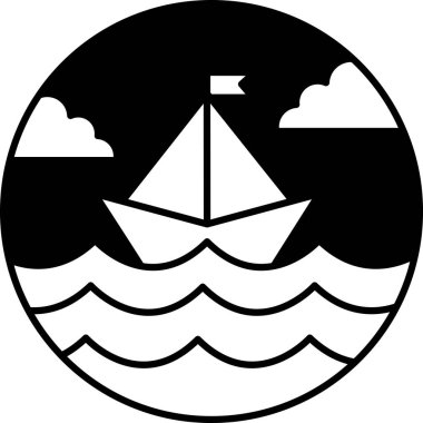 Arka planda suda yüzen bir tekne var.