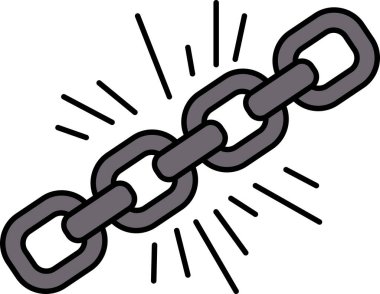 Üzerinde parlak bir ışık parlayan bir zincir gösterilir. Zincir kırılmış ve ışık kırık halkaların üzerinde parlıyor. Sahne yıkım ve kaostan ibarettir, çünkü zincir artık bir bütün değildir.