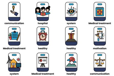 Akıllı telefonlar ve sanat tarzında bir takım çizimler.