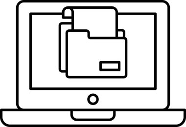Bir dizüstü bilgisayar ekranında içinde dosya olan bir klasör var. Dizin 