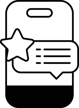 Yıldızlı bir telefon ve sohbet kutusu. Yıldız ışıl ışıl parlıyor ve sohbet kutusu açık.