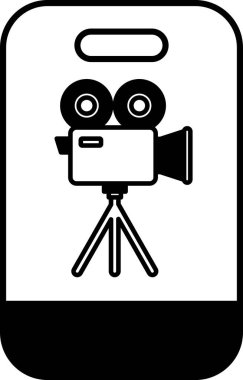 Tripodu olan bir kamera beyaz arka plandadır. Kamera anıları ve anları yakalamanın sembolüdür. Tripod, dengeyi ve desteği temsil ediyor.