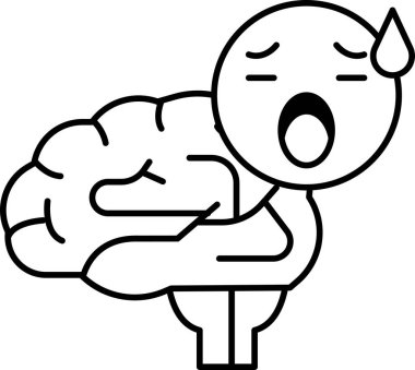 Bir adam kafasını ellerinin arasında tutuyor ve acı çekiyor gibi görünüyor. Rahatsızlık ve sıkıntı kavramı