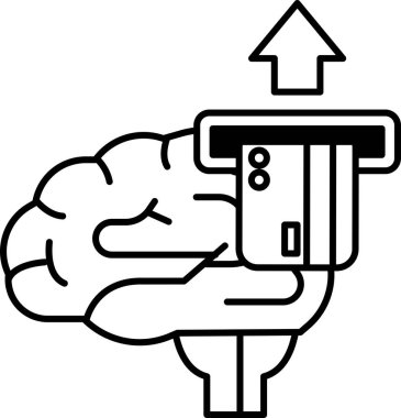 Bir beyin elinde bir kredi kartı tutuyor. Mali sorumluluk kavramı ve harcama alışkanlıklarına dikkat etmenin önemi