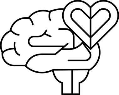 Ortada kalbi olan bir beyin.