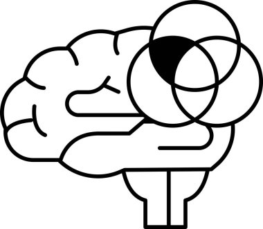 Ortasında ağaç olan bir beyin.