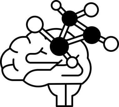 Etrafında çemberler olan bir beyin.