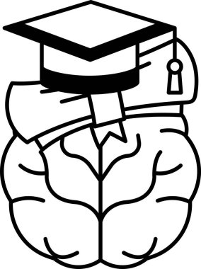 Başlığı ve diploması olan bir beyin.