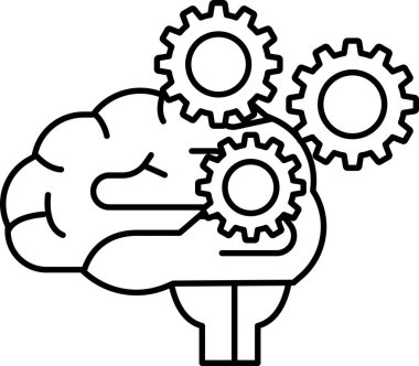 Üzerinde dişliler olan bir beyin.