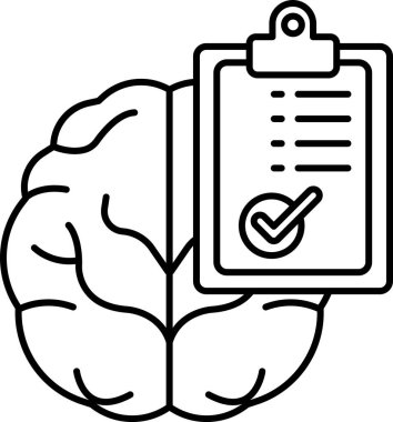 Üzerinde pano olan bir beyin.