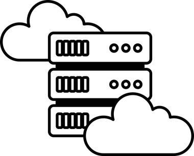Üstünde üç sunucu olan bir bulut