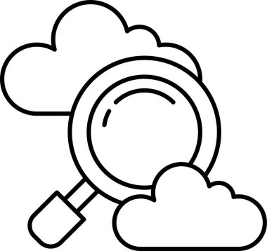 Ortasında büyüteç olan bir bulut.