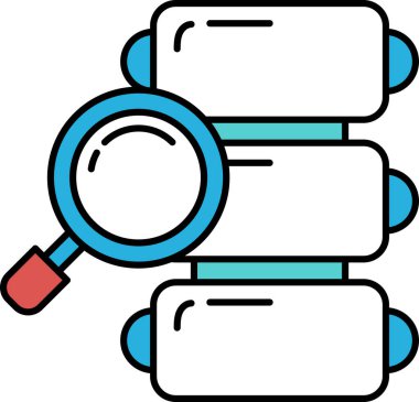 Sanat tarzında büyüteç ve omurga kavramının bir örneği.