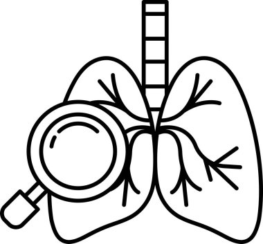 Üzerinde büyüteç olan bir akciğere yakın çekim.