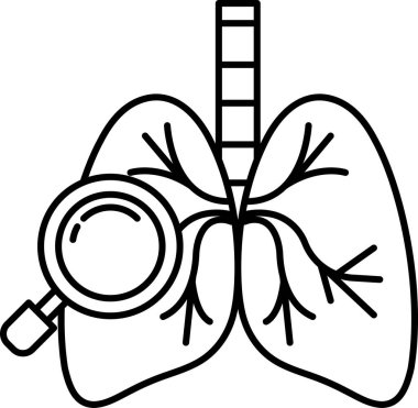 Üzerinde büyüteç olan bir akciğere yakın çekim.