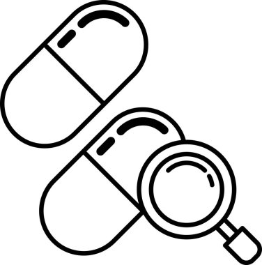 Önlerinde büyüteç olan iki hapın yakın plan çekimi.