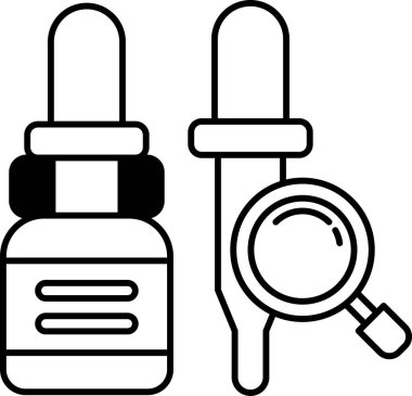 Bir şişe ilaç şırınganın yanında.