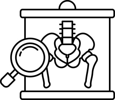 Bir iskelet büyüteçle inceleniyor.